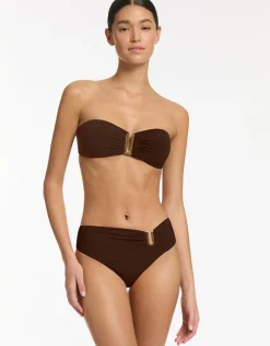 Jets et Bandeau Bikini Top - Chocolate Sale