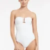 Jets et Bandeau Swimsuit - White Best