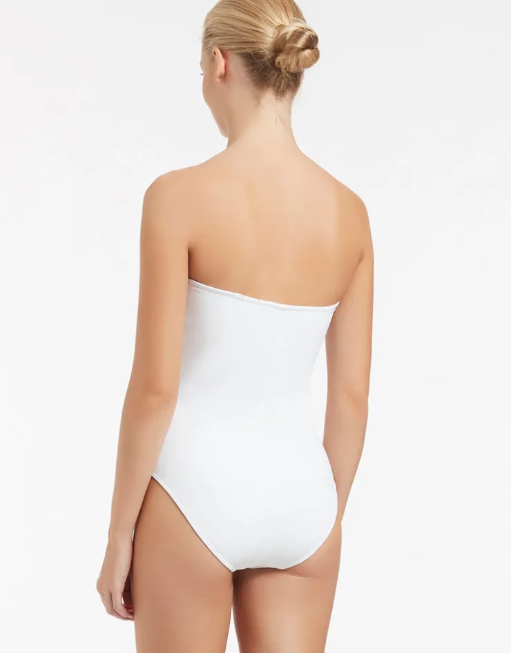Jets et Bandeau Swimsuit - White Best