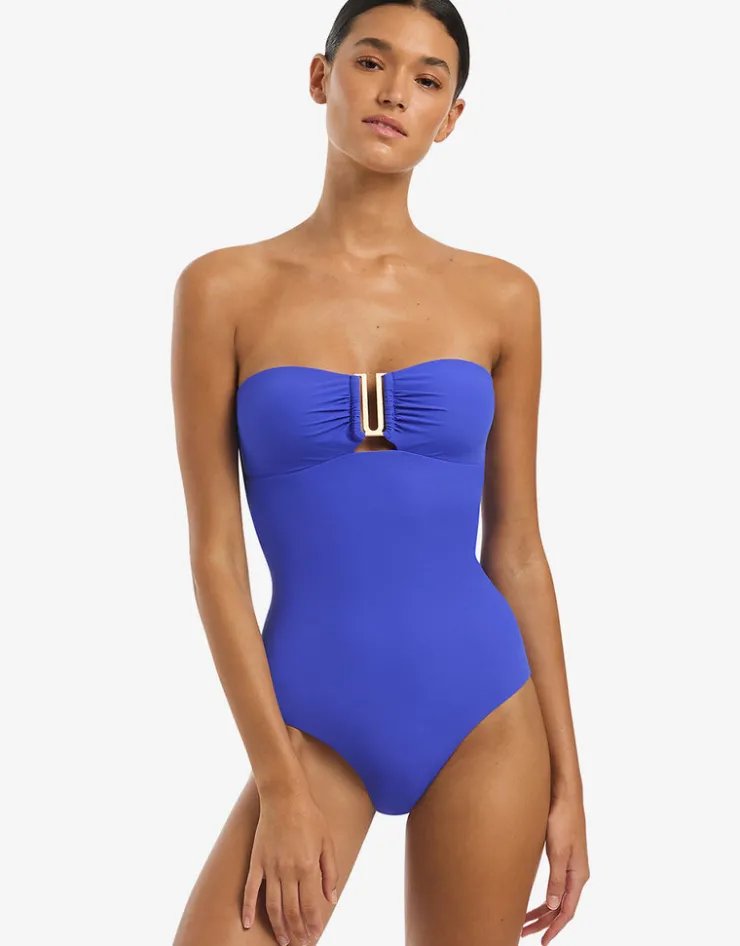 Jets et Bandeau Swimsuit - Sapphire Clearance