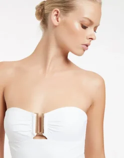 Jets et Bandeau Swimsuit - White Best