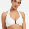 Jets et D DD U Trim Halter Bikini Top - White Sale