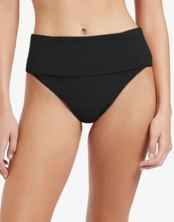 Jets et Fold Down Bikini Pant - Black Best