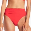 Jets et Fold Down Bikini Pant - Cherry Discount