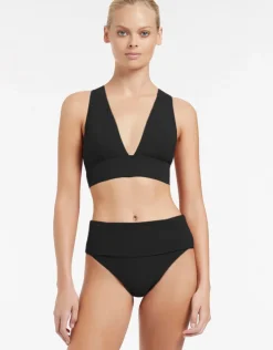 Jets et Fold Down Bikini Pant - Black Best