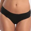 Jets et Gathered Side Bikini Bottom - Black Hot