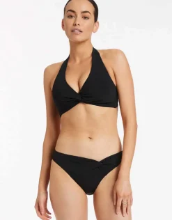 Jets et Twist Front Bikini Pant - Black Best