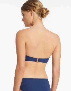 Jets et U Trim Bandeau Bikini Top - Pacific Blue Online