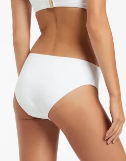 Jets et U Trim Mid Bikini Pant - White Fashion