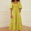 Pink City Prints Jodhpur Dress - Lime Tulip Best