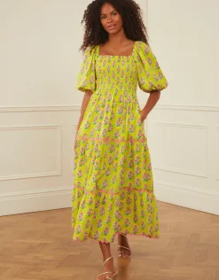 Pink City Prints Jodhpur Dress - Lime Tulip Best