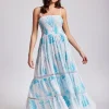 Iconique Joy Strappy Maxi Dress - Turquoise Sale
