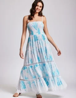 Iconique Joy Strappy Maxi Dress - Turquoise Sale