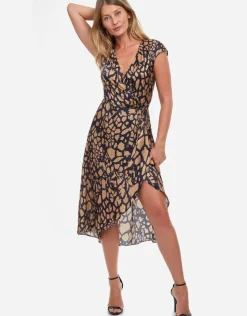 Gottex Jungle Queen Wrap Dress - Brown/Black Sale