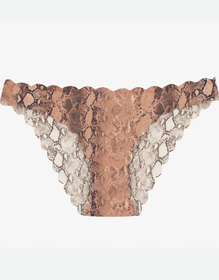 PQ Swim Kaa Reversible Seamless Wave Full Bikini Pant - Animal Discount