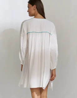 Watercult Kaftan Tunic - White and Blue New