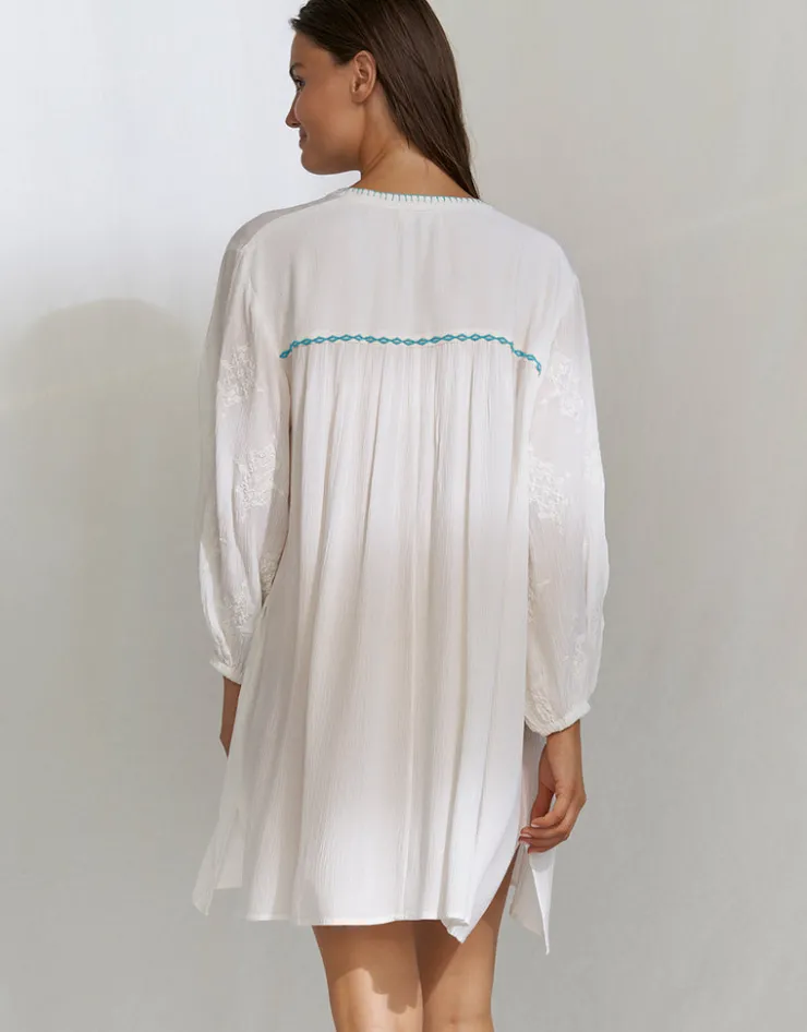 Watercult Kaftan Tunic - White and Blue New