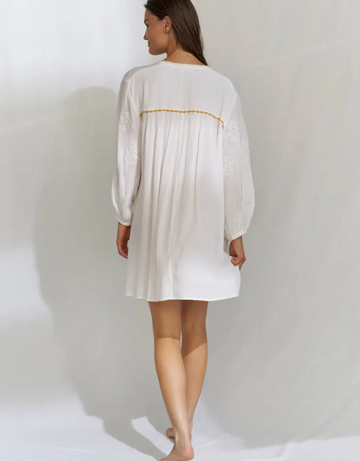 Watercult Kaftan Tunic - White and Pineapple Online