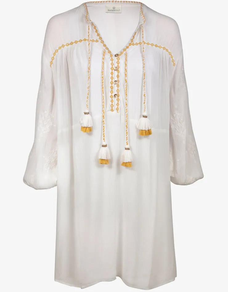 Watercult Kaftan Tunic - White and Pineapple Online