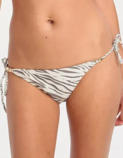 Heidi Klein Kalahari Bamboo Rope Tie Side Bikini Bottom - Print Clearance