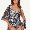 Roidal Kalina Underwired Crossover Swimsuit - Black and White Clearance