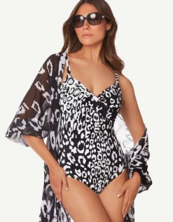 Roidal Kalina Underwired Crossover Swimsuit - Black and White Clearance