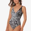 Roidal Kalina Wrap Swimsuit - Black and White Outlet