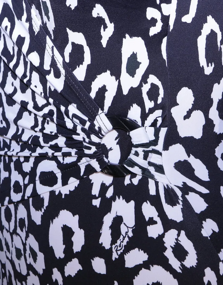 Roidal Kalina Wrap Swimsuit - Black and White Outlet