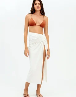ViX Paula Hermanny Karen Midi Skirt - Off White Hot