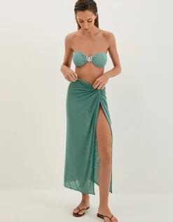 ViX Paula Hermanny Karen Midi Skirt - Seaglass Best