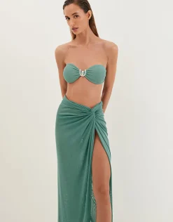 ViX Paula Hermanny Karen Midi Skirt - Seaglass Best