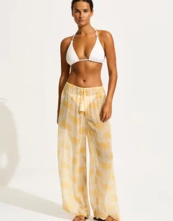 Seafolly Kasbah Beach Pants - Ecru Clearance