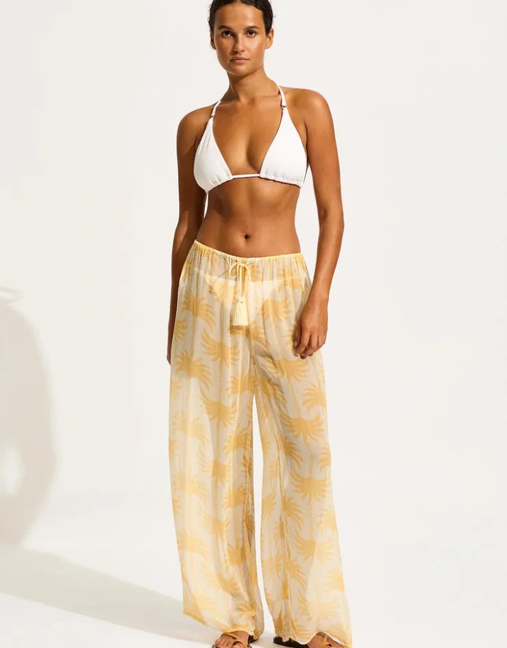 Seafolly Kasbah Beach Pants - Ecru Clearance