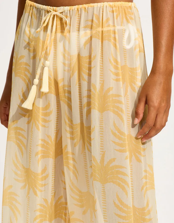 Seafolly Kasbah Beach Pants - Ecru Clearance