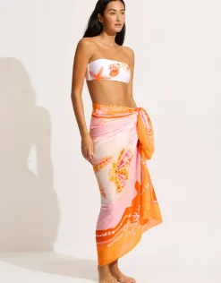 Seafolly La Mer Sarong - White Hot
