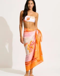 Seafolly La Mer Sarong - White Hot
