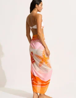 Seafolly La Mer Sarong - White Hot