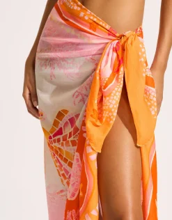 Seafolly La Mer Sarong - White Hot