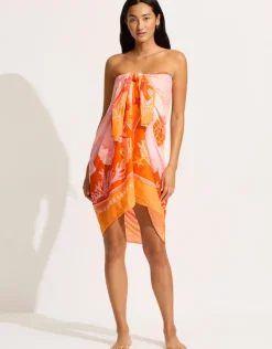 Seafolly La Mer Sarong - White Hot