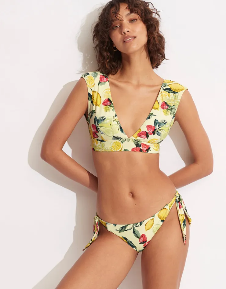Seafolly Lemoncello Cap Sleeve Bikini Top - Lemoncello Outlet
