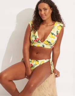 Seafolly Lemoncello Cap Sleeve Bikini Top - Lemoncello Outlet