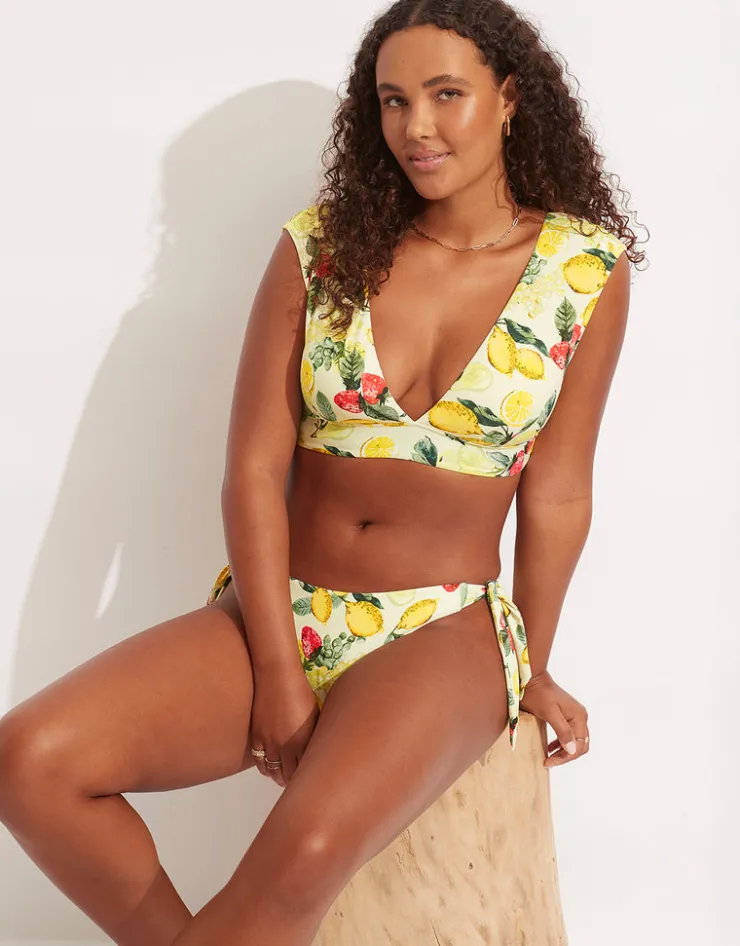 Seafolly Lemoncello Cap Sleeve Bikini Top - Lemoncello Outlet