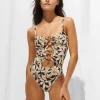 Watercult Les Cotes Ring Front Swimsuit - Black Sepia Online