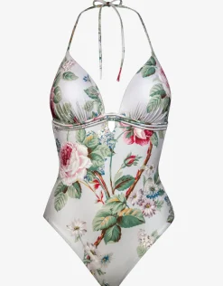 Maryan Mehlhorn Liaison Halterneck Swimsuit - Silver Rose Best