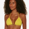 ViX Paula Hermanny Light Scales Ripple Tri Bikini Top - Yellow Online