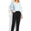 Seafolly Linen Drawcord Trousers - Black Outlet