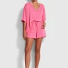 Seafolly Linen Jersey Beach Short - Pink Fashion