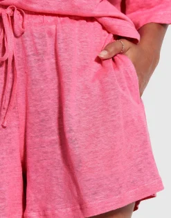 Seafolly Linen Jersey Beach Short - Pink Fashion