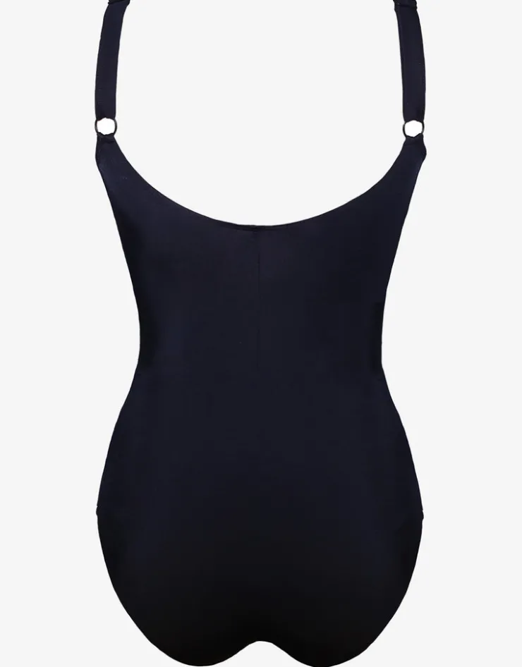 Halocline Lucille Longer Length Swimsuit - Black and Leopard Sale