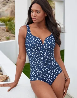 Miraclesuit Luminaire Cherie Swimsuit - Navy Spot Best